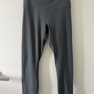 Lululemon Athletica Gray Wunder Train High-Rise Leggings